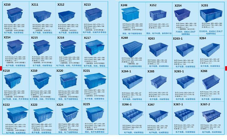 沈陽塑料周轉(zhuǎn)箱X267-X318-沈陽興隆瑞機械