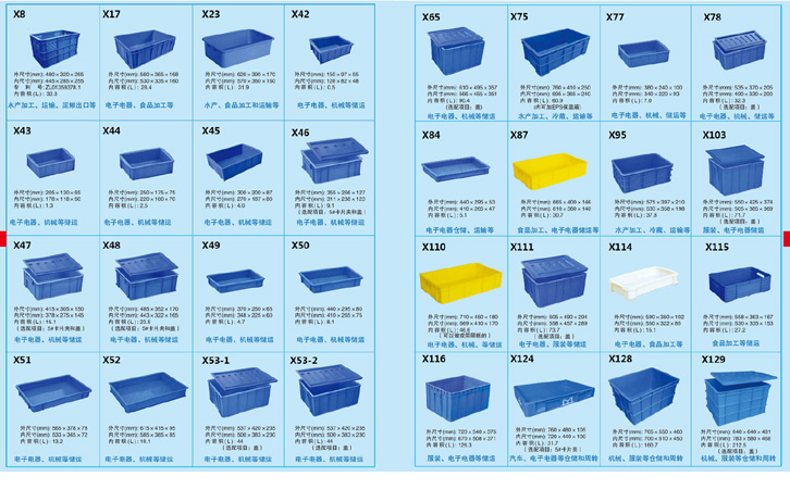 沈陽塑料周轉(zhuǎn)箱X8-X129-沈陽興隆瑞機械